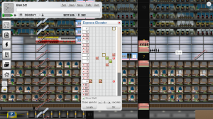 Elevator settings window.